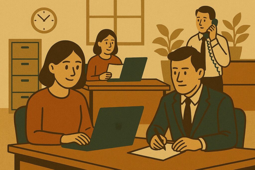 employees in office