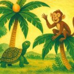 Short story of The Monkey and the Turtle's Sacred Palm Tree