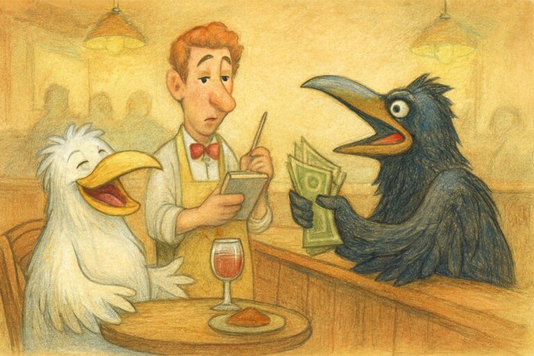 white and black crow